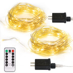 2 Pack Fairy String Lights Plug in Twinkle Lights with Remote for Bedroom