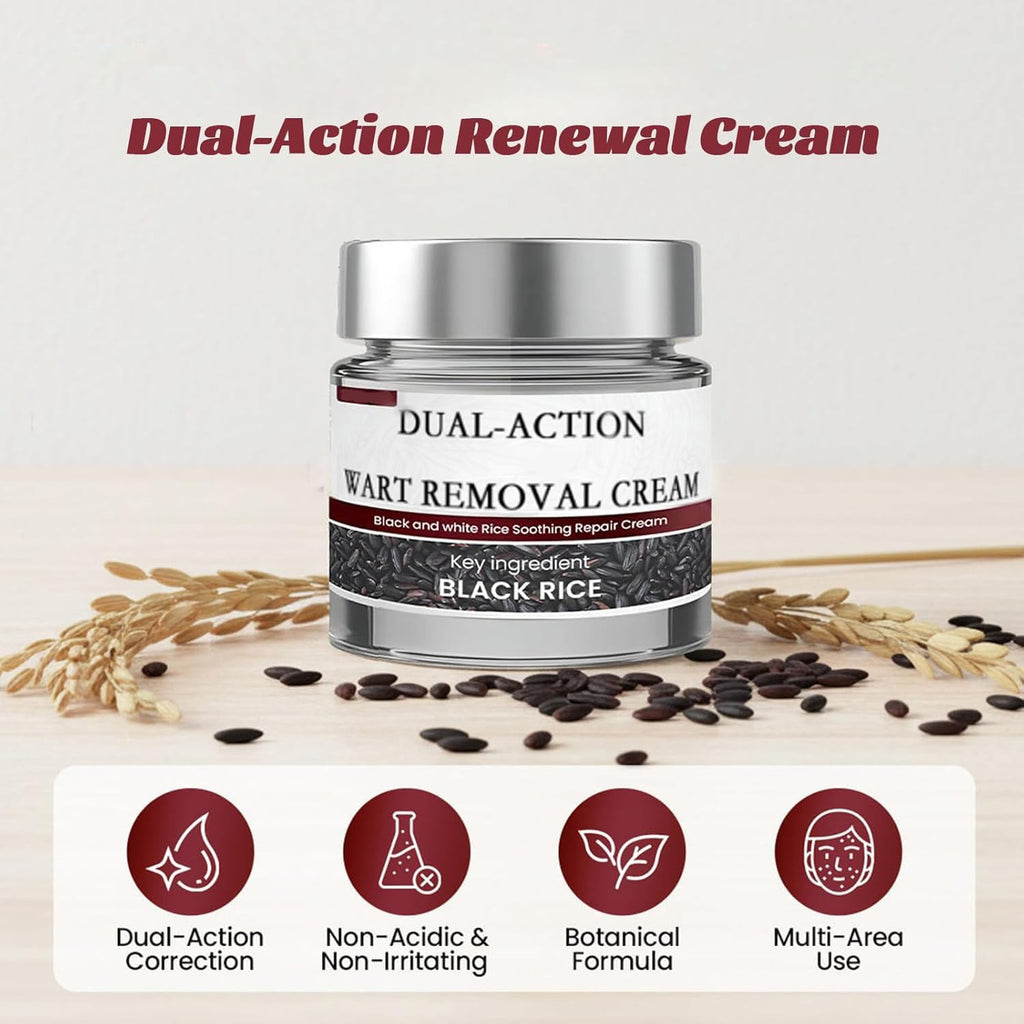 KeraErase Dual-Action Renewal Cream, Black and White Rice Soothing Repair cream, Professional Skin Treatment, Smooths And Refines The Skin, Natural Body Serum Suitable for All Skin Types (2PCS)