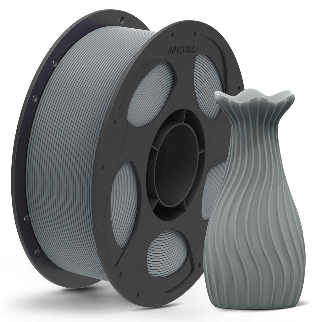 ANYCUBIC Matte PLA Filament 1.75mm, 3D Printing PLA Filament 1.75mm Dimensional Accuracy +/- 0.02mm, 1KG Spool (2.2 lbs), Matte Grey