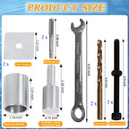 UYEDUJZ Pool Anchor Removal Tool Kit 12 Set, Pool Safety Cover Anchors Replacement Tools Kit, Swimming Pool Cover Brass Anchor Rethreading Removing and Reinstalling Tool