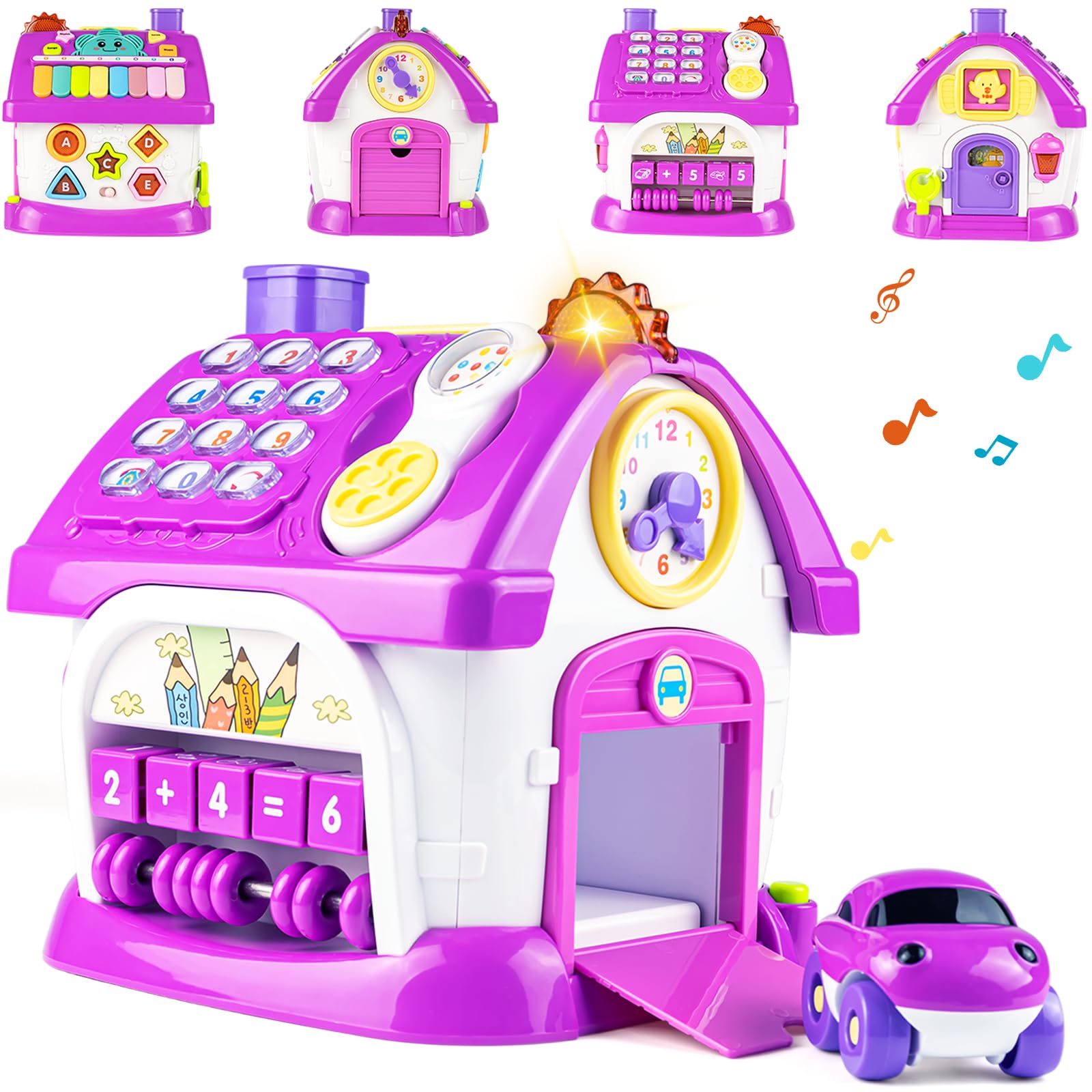 Toddler Toys for 1 Year Old Girl Gifts: 8 in 1 Multi-Functional Learning Baby Musical House for 1 2 3 Yr Old Girl and Boy Birthday Gifts, Educational Baby Toys 6-12, 12-18 Months