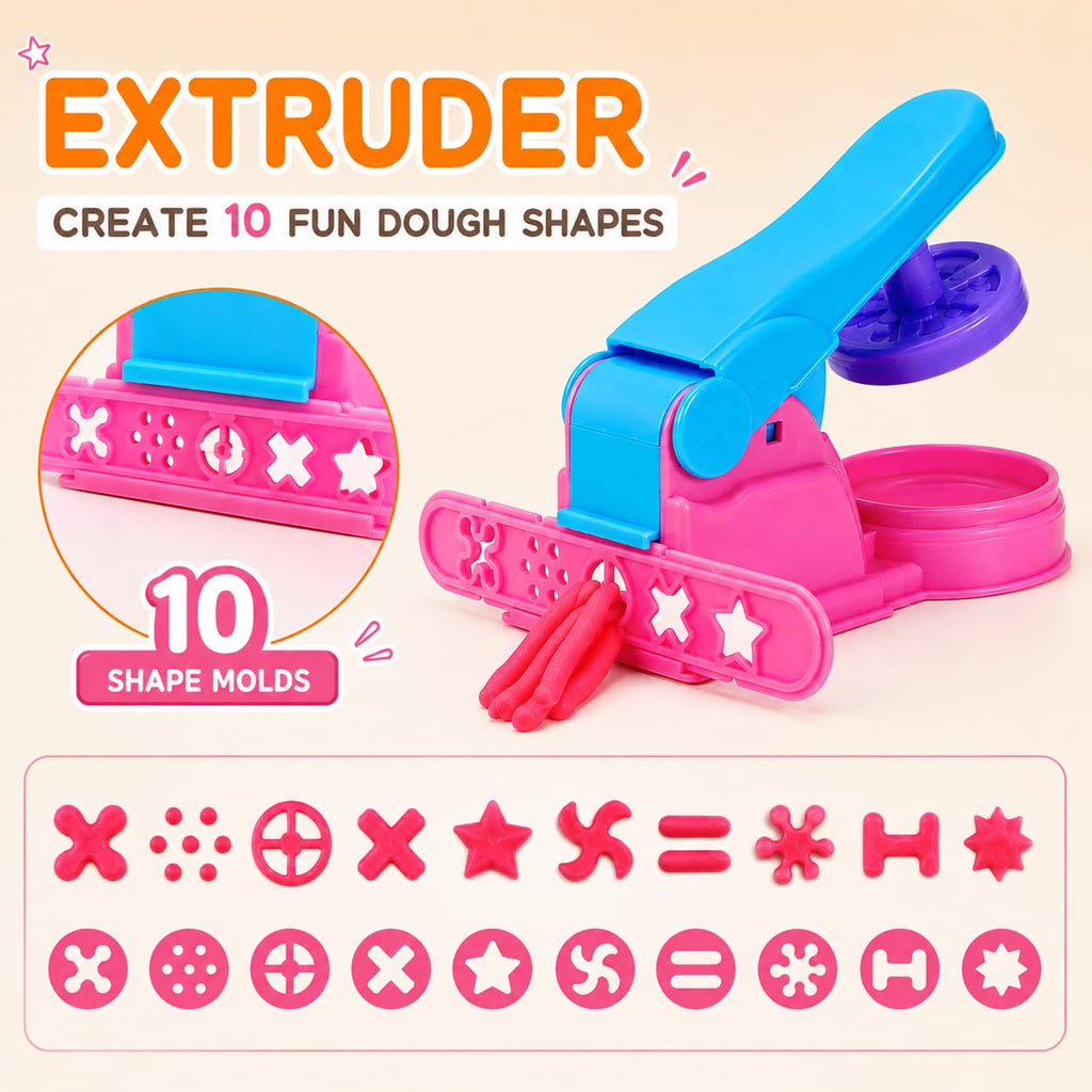 Dough Tool Sets for Kids Age 3-8,Cute Playdough Accessories with Rolling Pin Dough Mat Storage Box,Party Pack Toys for Kids Age 3-5 4-8,Educational Toys Gift for Birthday Christmas Boys Girls