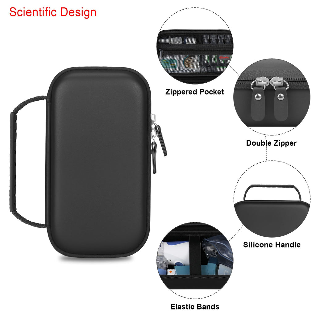 Elonbo Carrying Case for Portable Handheld Inhaler Nebulizer Machine, Black