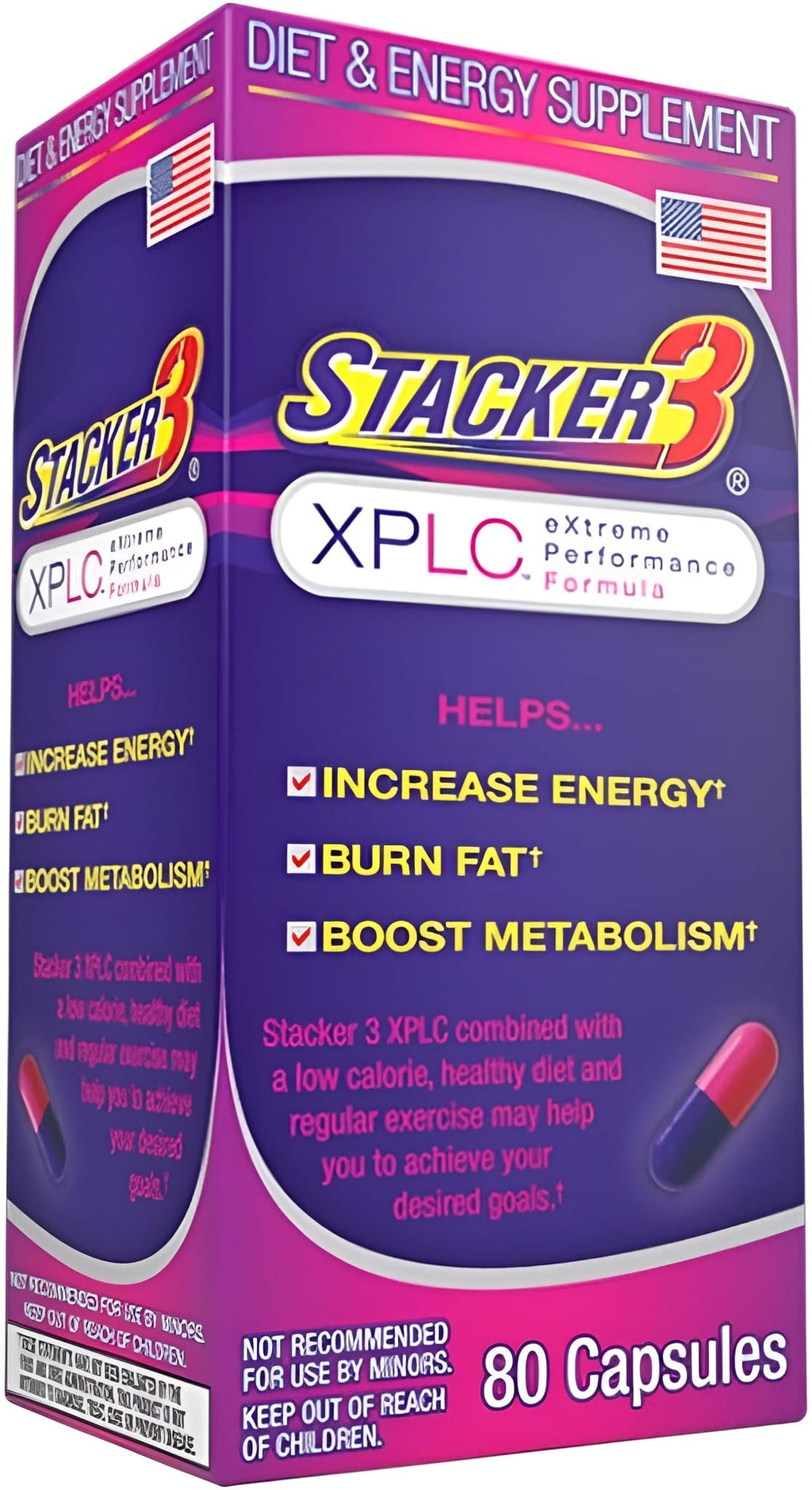 Stacker 3 XPLC by NVE Pharmaceuticals, 80 Capsules