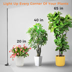 boostool 2 Pcs Grow Lights for Indoor Plants, 44W 384 Led Full Spectrum Plant Light, 5.4FT Adjustable Length Standing Grow Light with Timer/Six Leg Base for Greenhouse/Garden