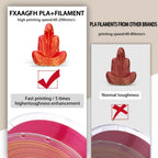 FXAAGFH 1KG 3D Printer Filament Bundle, 3 D PLA Printing Filament 1.75mm, Dual Color, +/-0.03mm, 1kg/2.2lbs Silk Golden Red