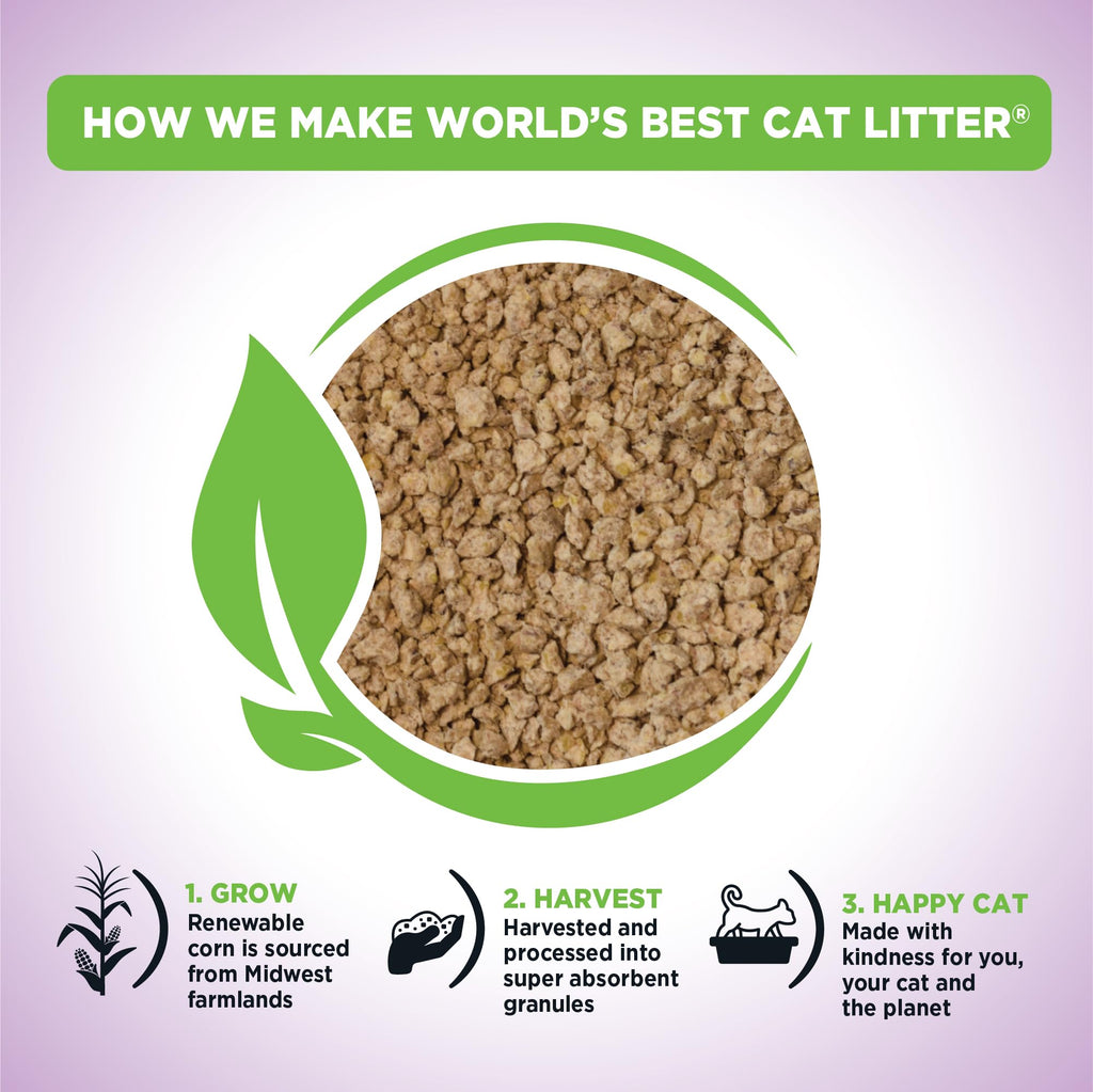 World's Best Cat Litter Lavender, Long-Lasting Odor Control, 32 lb Bag
