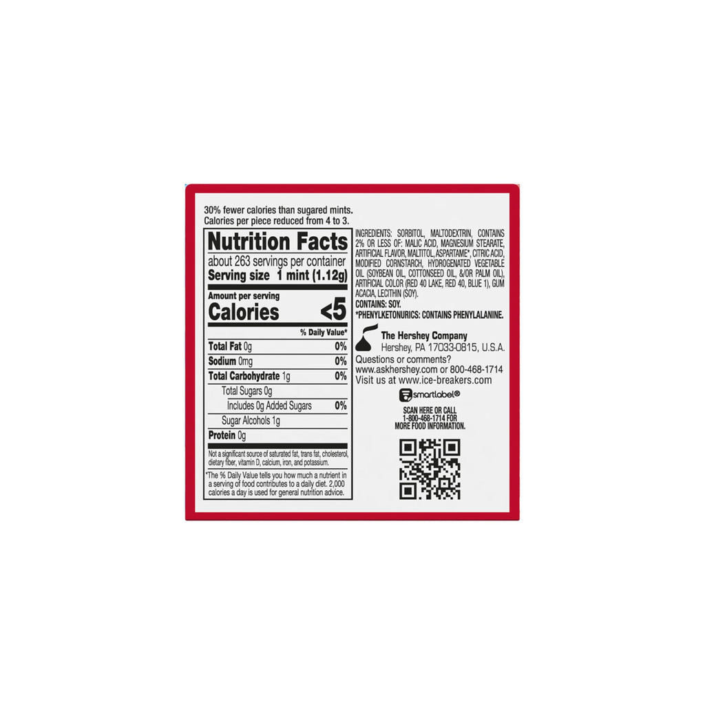 ICE BREAKERS Duo Cool Strawberry Sugar-Free Mints Tins, 1.3 oz, 8 ct