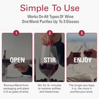 PureWine The Wand Wine Purifier, Removes Histamines & Sulfites - 8 Wands
