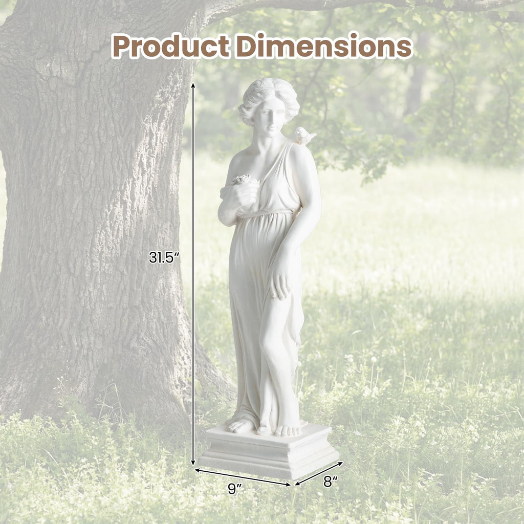 Giantex 31.5" Greek Goddess Statue, Roman Style Outdoor Garden Statue