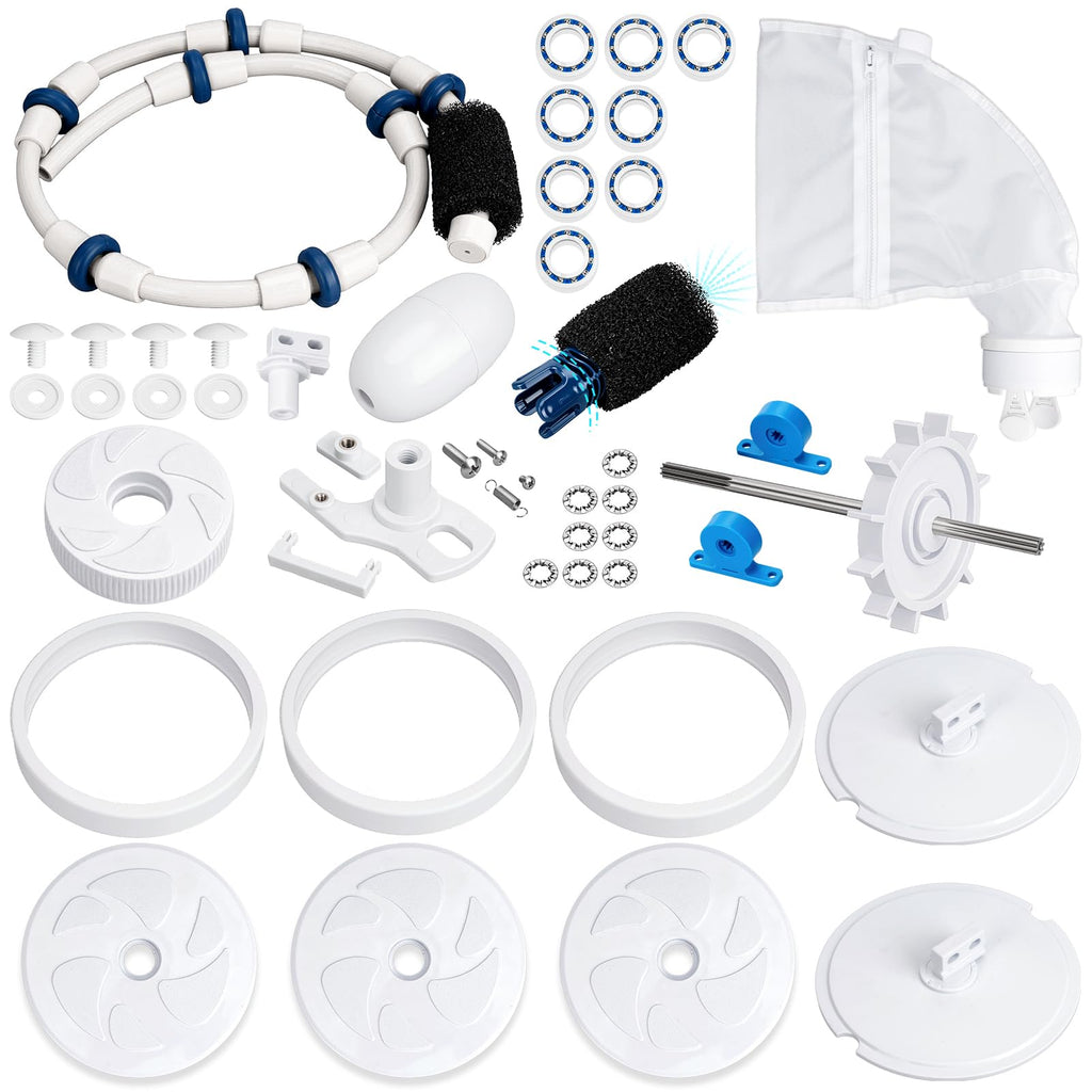 Upgraded Pool Cleaner Rebuild Repair Replacement Fit for Polaris Zo-diac Automatic 280 TR28P with Wheel, Tire, Drive Shaft, Turbine Bearing, All Purpoe Bag, Sweep Hose, Wheel Bearing, Tailsweep Pro