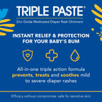 Triple Paste Diaper Rash Cream, Hypoallergenic Medicated Ointment for Babies, 16 oz (Packaging May Vary)