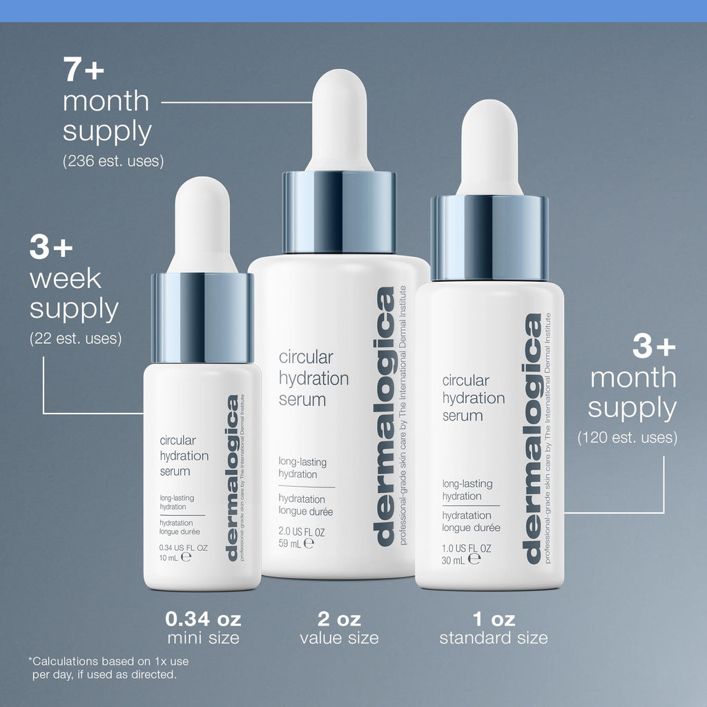 Dermalogica Circular Hydration Face Serum with Hyaluronic Acid - Deep Hydrating and Long Lasting, 0.34 fl oz