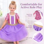 Meland Princess Dress Up for Girls 3-6, Dress Up Clothes with Princess Shoes Toy, Christmas Birthday Gift for Toddlers Girls