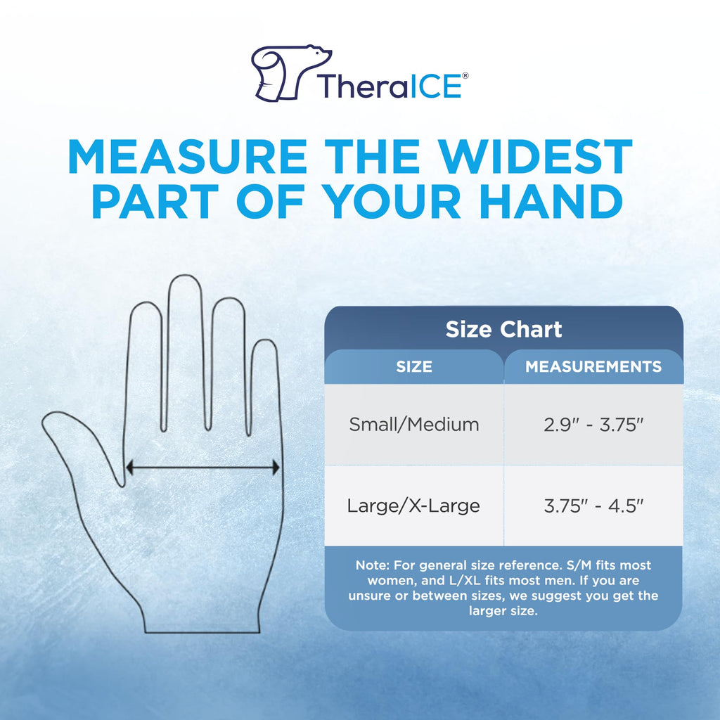 TheraICE Wrist Ice Pack Wrap Thumb Brace for Either Hand for Hot & Cold Therapy - Reusable Soft Gel Glove for Injuries, Carpal Tunnel, Arthritis, De Quervain's Tenosynovitis - Fits Most Women - S/M