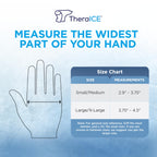 TheraICE Wrist Ice Pack Wrap Thumb Brace for Either Hand for Hot & Cold Therapy - Reusable Soft Gel Glove for Injuries, Carpal Tunnel, Arthritis, De Quervain's Tenosynovitis - Fits Most Women - S/M