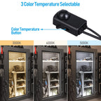TORCHSTAR LED Safe Lighting Kit 3CCT, (6) 12 Inch Linkable Light Bars, Motion Sensor, 3000K/4000K/5000K Selectable, 900LM Safe Light Kit for Gun Safe Under Cabinet Locker Closet, UL Power Adapter