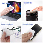 Icepac Lens Wipes for Eyeglasses - 500 Pre-Moistened Individual Wrapped Eye Glasses Cleaning Wipes | Glasses Cleaner Safely Cleans Glasses, Sunglasses, Phone Screen, Electronics & Camera Lens