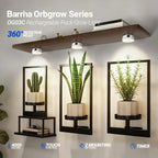Barrina Orbgrow OG03C Rechargeable Puck Grow Light, 4000K, 1 Pack, White