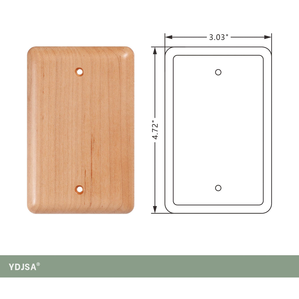YDJSA Decorative Wall Plates Maple Wood Cover Plate For Blank Wall Plate Cover