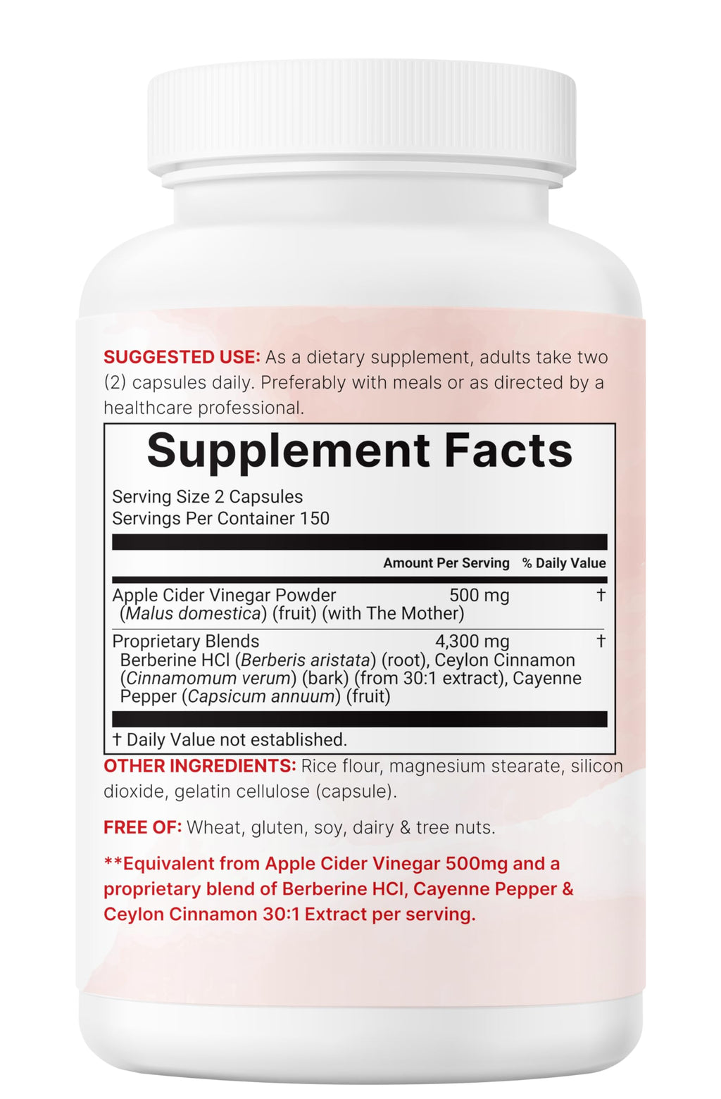 Micro Ingredients Apple Cider Vinegar Capsules | 4,800mg Per Serving, 300 Counts | 4-in-1 ACV Complex with The Mother | Ceylon Cinnamon, Cayenne Pepper & More | Immune, Digestion & Appetite Support
