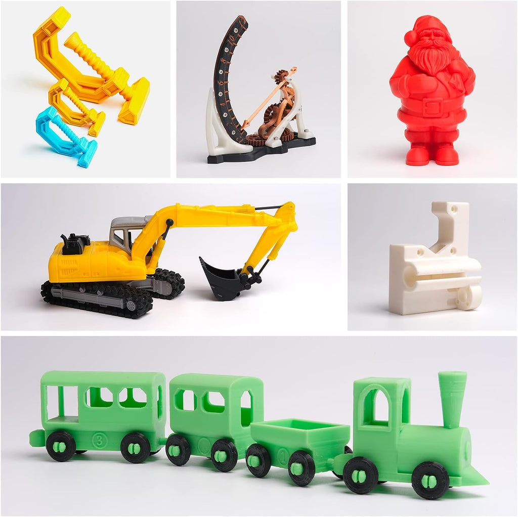 eSUN PLA+ Filament 1.75mm, 3D Printer Filament PLA Plus, Dimensional Accuracy +/- 0.03mm, 1KG per Spool, 4 Spools 3D Printing Filament, Fire Engine Red + Grey + Cold White + Black