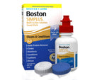 Boston SIMPLUS Multi-Action Solution Travel Kit and Lens Case - from Bausch + Lomb, 1 fl oz (30 mL), Contact Lens Case Included (Pack of 3)