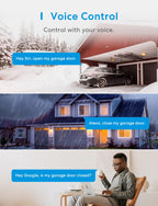 meross Smart Garage Door Opener Remote, Compatible with Apple HomeKit, Siri, CarPlay, Alexa, Google, SmartThings, and Android, Universal WiFi Garage Door Controller, App + Voice Control, No Hub Needed