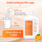 Nukisa Orange Floor Cleaning Solution 1L Compatible with Dreame Wet & Dry Vacuum and Robot， Residue & Streak Free,Suitable for All Robot Vacuum Cleaners and Wireless Wet Dry Dual-Use Vacuum Cleaners