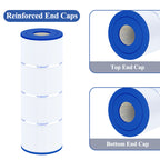 Cryspool® 07069 Filter Compatible with Clean & Clear Plus 320, CCP320, PCC80-PAK4, R173573, 817-0081, C-7470, FC-1976, 4×80 Sq. Ft Pool Filter Cartridge, 4 Pack