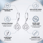 Sterling Silver Celtic Leverback Earrings