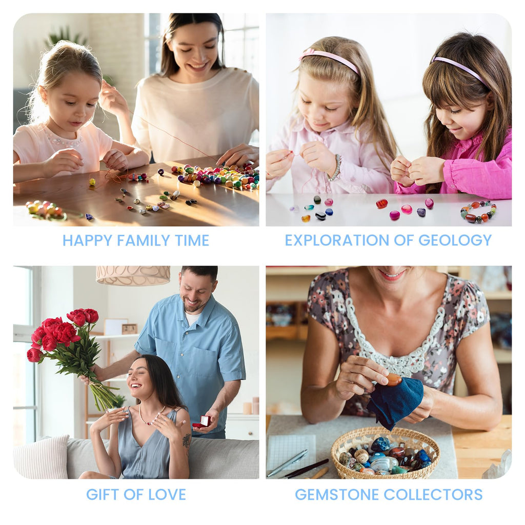 HopeRock Ultra Quiet Rock Tumbler Kit, Rock Polisher with Noise Reduction Cover for Kids, Adults & Rock Collector, 3-Speed Motor & 9-Day Timer, Great STEM Science Kit Gift for Age 8+, Boys Girls Toys