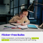 Feit Electric A19 LED Light Bulb, 40-Watt Equivalent,3500K White,E26 Base,450 Lumens,11,000-Hr Lifespan,General-Purpose Residential or Commercial Applications,A450/835/10KLED/4,4 Count (Pack of 2)