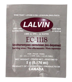 Lalvin EC-1118 Saccharomyces bayanus (10 Packs)