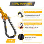 14 PCS Carabiner Clip Spring Snap Hooks - M8 3.15 Inch Heavy Duty Snap Hook Quick Link for Swing Hammock Camping Fishing Hiking, 500 lbs Capacity