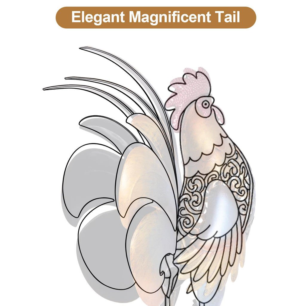 Mloarts Metal Rooster Garden Statue