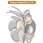 Mloarts Metal Rooster Garden Statue