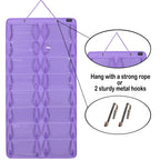 AROUY Sunglasses Organizer Storage, Hanging Dust Proof Wall Pocket Glasses Organizer - 16 Felt Slots Sunglass Organizer Holder with Metal Hook and Sturdy Rope (Dust Proof, Purple)