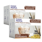 Clean People Laundry Detergent Pods - Hypoallergenic Laundry Pods - Ultra Concentrated, Recyclable Packaging, Stain Fighting - Sweet Petals, 192 Pack