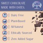 Bon Appesweet Date Sweetened Chocolate Bar - Better than Milk Chocolate | 2.2 Ounce (Pack of 5) | Organic, Zero Added Sugar, 54% Cacao, Plant Based, Dairy Free, and Guilt Free!