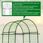 Trellume Garden Arch Trellis for Climbing Plants Outdoor - 83" H*71" W*43" L Large Rustproof Garden Trellis, Heavy Duty Grape Trellis, Tunnel Trellis for Melons, Pumpkins, Cucumbers, Peas(Black)