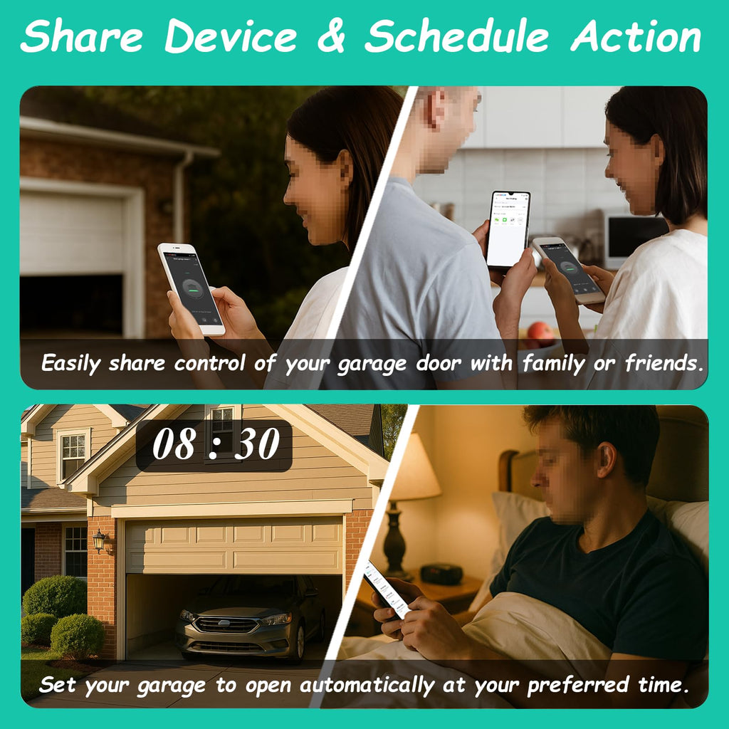Smart Garage Door Opener Remote,Compatible with Intellicode Genie Overhead Door Garage Door Opener,Compatible with Alexa Google Home iPhone Siri WiFi