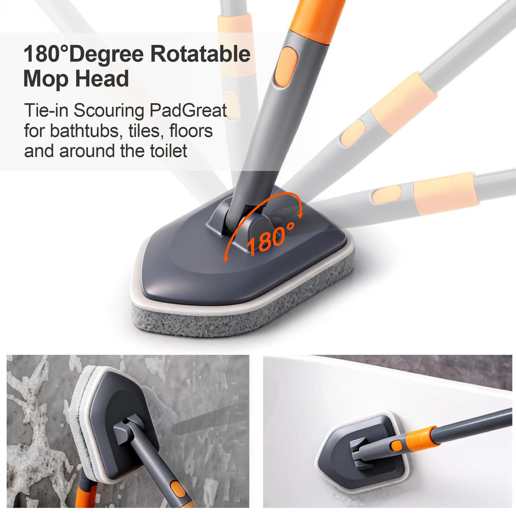 CLEANHOME Tile Tub Scrubber Brush for Cleaning Toilet Wall,Bathtub,Sink