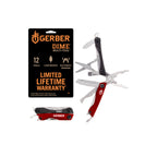 Gerber Gear Dime 12-in-1 Mini EDC Multitool - Needle Nose Pliers, Pocket Knife, Keychain, Bottle Opener - EDC Gear and Equipment, Gifts for Men - Red