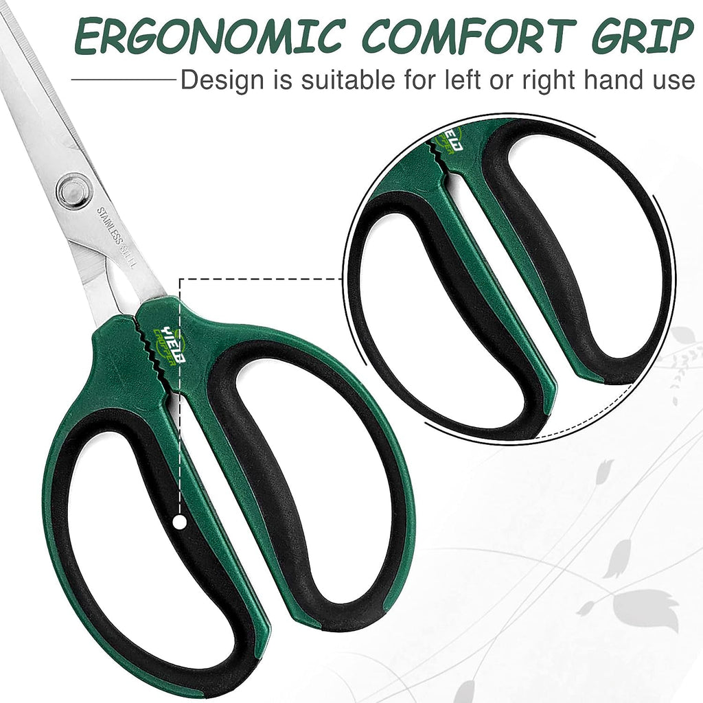 Yieldcropper Hydroponic 2-Pack Bonsai Scissors and Plant Trimming Shears Set - Stainless Steel Pruning Shears for Indoor Gardening, Succulent Harvest, and Precision Plant Care