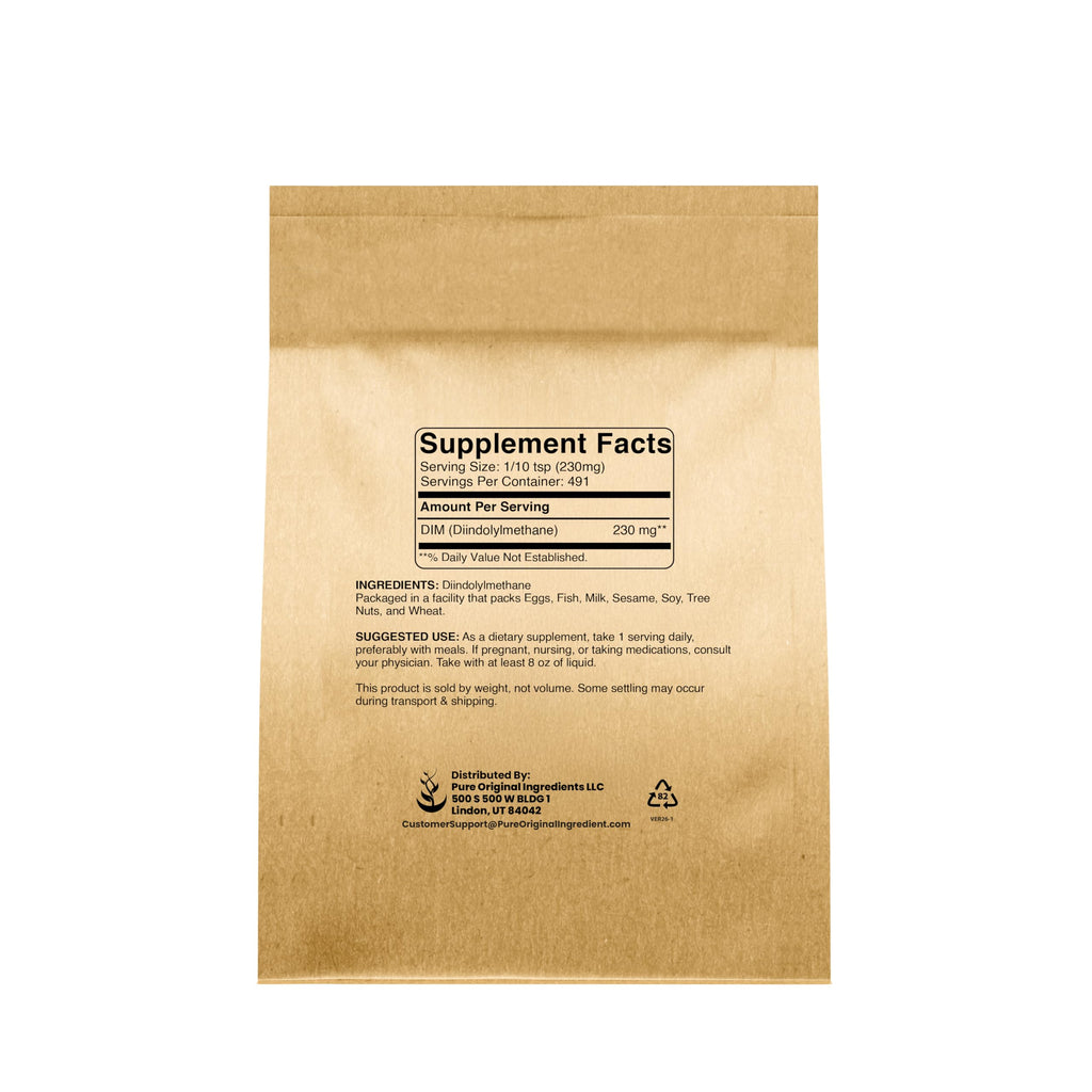 PURE ORIGINAL INGREDIENTS DIM, 4 oz, Diindolylmethane Powder, Dietary Supplement, No Additives, Always Pure