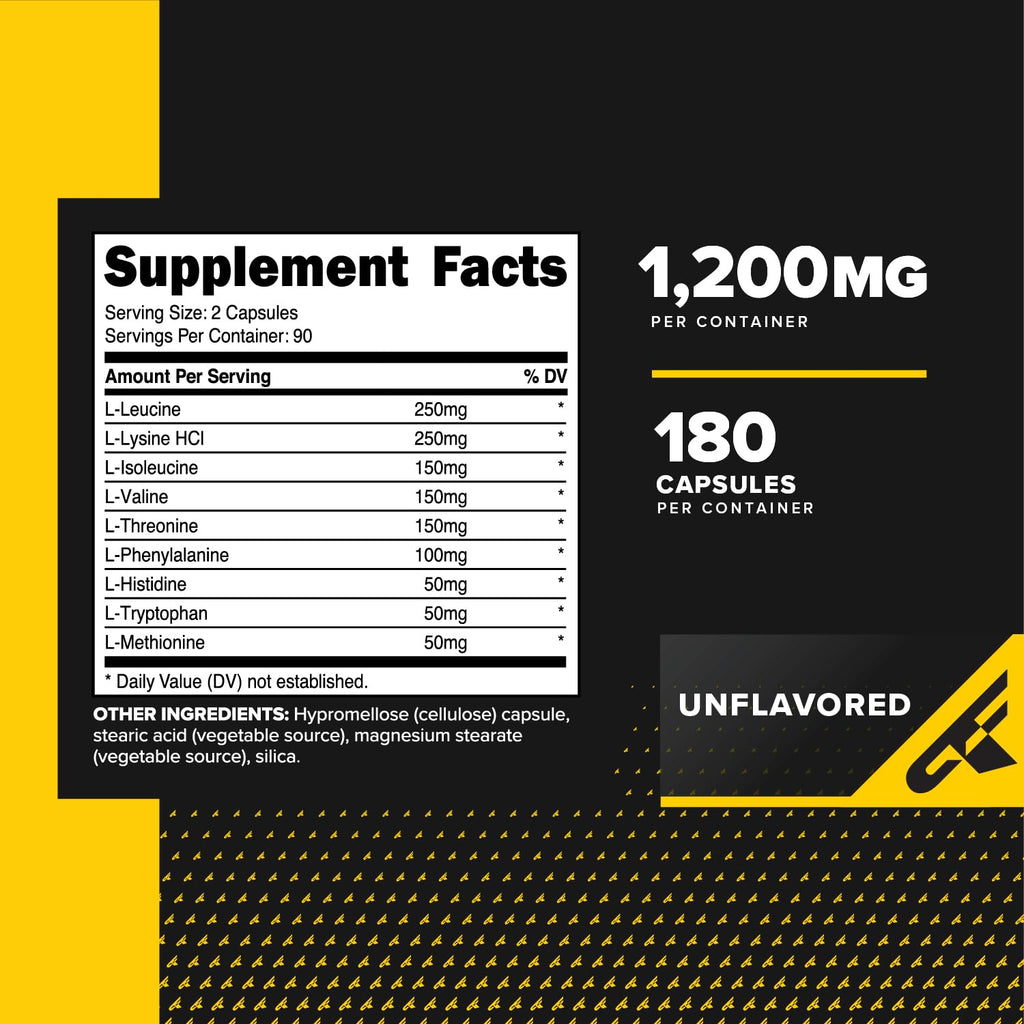 Primaforce EAA (1200mg) 180 Capsules, Essential Amino Acids, Gluten Free