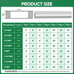 TAISHER 1PCS Stainless Steel Pipe Fittings, 1-1/2" NPT Female x 1-1/2" NPT Female Threaded, 4" Length Nipple Cast Pipe