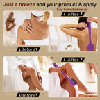 Lotion Applicator For Back, Feet, Long Handle Curved, Back Sunscreen Applicator for Kids, Women, Ultra Soft Bristles for Ultimate Comfy, Apply Cream Moisturizer, Self Tanner, Purple