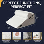 10-in-1 Adjustable Design 3PCS Wedge Pillow for Sleep Apnea, Wedge Pillow for Acid Reflux Relief, Orthopedic Headboard Bed Wedge Pillow for Sleeping, Neck & Back Support for Snoring and Reading
